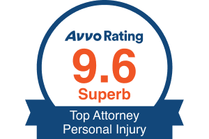 Avvo Rating 9.6 / Top Attorney Personal Injury - Badge